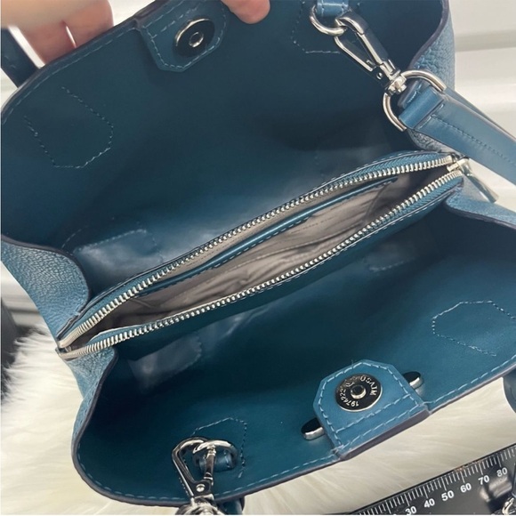 MICHAEL KORS Royal Blue Mercer Satchel Tote Handbag Crossbody Jet Set Bedford - Picture 10 of 12